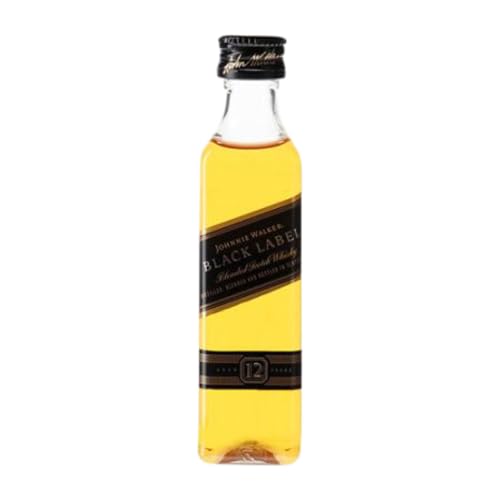 Whisky Blended Caja de 12 unidades Johnnie Walker Black Label 12 Años Botellín Miniatura 5 cl
