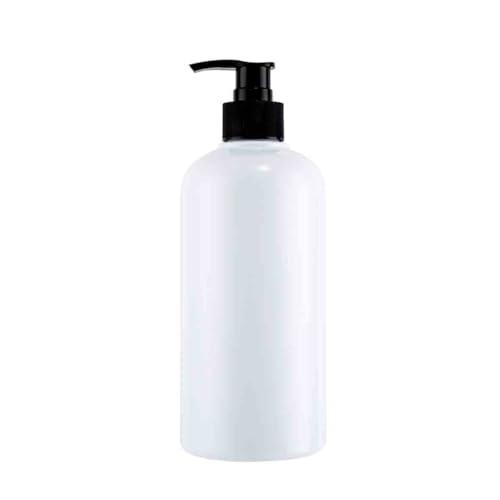 GEK208130 Dosificador de jabón Dispensador de jabón Redondo con Cabezal de Bomba de plástico for el hogar, el Hotel y el baño, Color Blanco, 300 ml/500 ml Dispensador jabon baño(Grande)