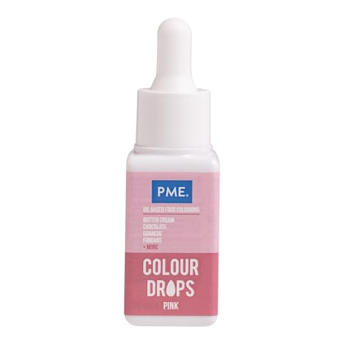 PME Cake Colour Drops Rosas | Colorante Alimentario a Base de Aceite (20 ml)