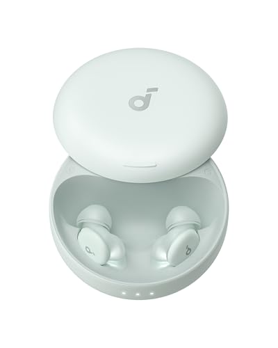 soundcore Sleep A30 by Anker UltraComfortable Earbuds for Side Sleepers Dedicated App Sleep Monitoring Soothing Sound Masking Technology for AllNight Rest (Mist Green)