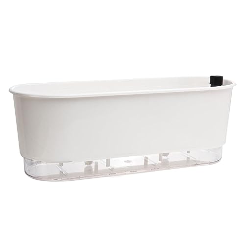 Vaso Auto Irrigável 5 Litros Jardineira Grande Branco Autoirrigável 40cm - Vaso Raiz
