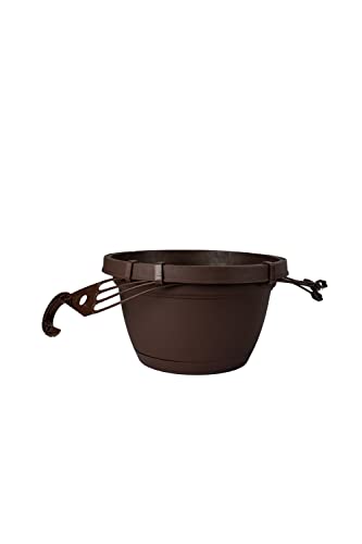 The Hc Companies 12 Inch Infinity Hanging Planter For Indoor Plants - Round Plant Hanging Basket With Removable Saucer, Chocolate #TOP1