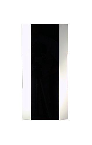 Azizumm Schlüsselkasten, Schlüsselschrank, Schlüsselbrett, Edelstahl poliert mit schwarzem Glas- Made in Germany Cover