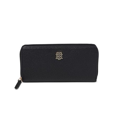 Tommy Hilfiger Carteira feminina Luanne II com zíper, Preto, X-Small