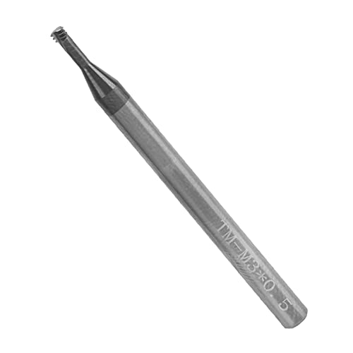 Image of 3 Flute Thread Milling Cutter, Tungsten Steel CNC End Mill for Aluminum Stainless Steel 4mm Shank M3x0.5 D4x50 50mm Length 1 Piece