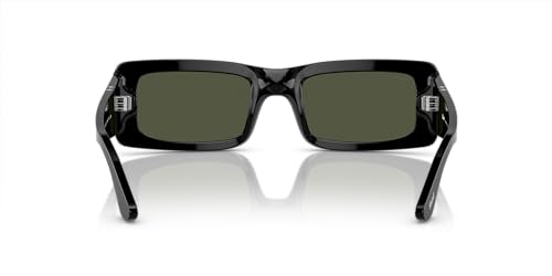 Image of Persol Unisex Sunglasses Black Frame, Green Lenses, 54MM
