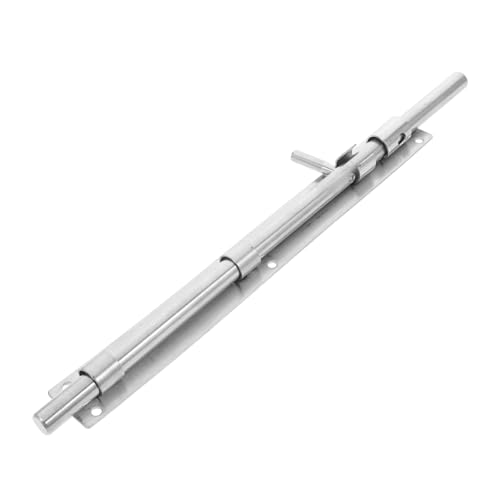 jojofuny cerrojo sliding door lock de la puerta alfiler tornillo repicar pestillo de la cerradura de la puerta francesa herrajes para puertas de cobertizos Acero inoxidable Silver