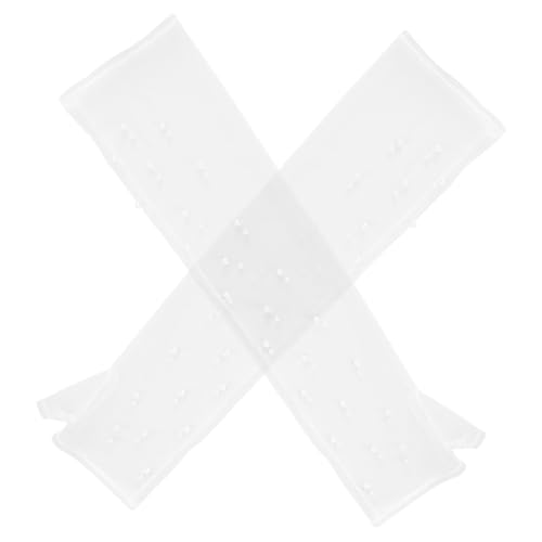 1Pair Elegant Pearl Tulle Gloves for Bride Soft Lace Evening Arm Sleeves Breathable Mesh Veil Gloves for Weddings Anniversaries and Formal Events Comfortable and Stylish Wedding