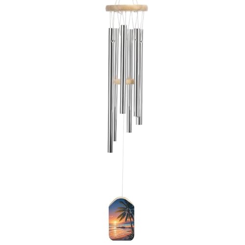 Carillon vent commémoratif palmier extérieur ton profond 52cm - 8