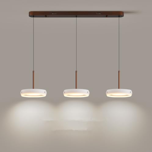Lampe suspendue moderne 3 têtes en métal et verre 90x20cm
