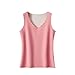 Women's Fleece Lined Thermals Tank Underwear Tops V Neck Base Layer Tank Top Warm Sleeveless Vest for Cold Weather