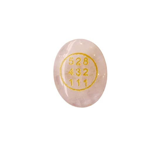 Image of Pre-Energized Natural Rose Quartz Zibu Coin for Love. Zibu Sign with Angle No for Abundance in Relationship matters Certified Feng Shui Pretty Pink Coin 1 Pc Single Side