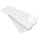 Adedeo Glass Subway Tile 4 x 12 Inch White Glossy for Kitchen Backsplash Bathroom Wall Pack of 12 Sheets