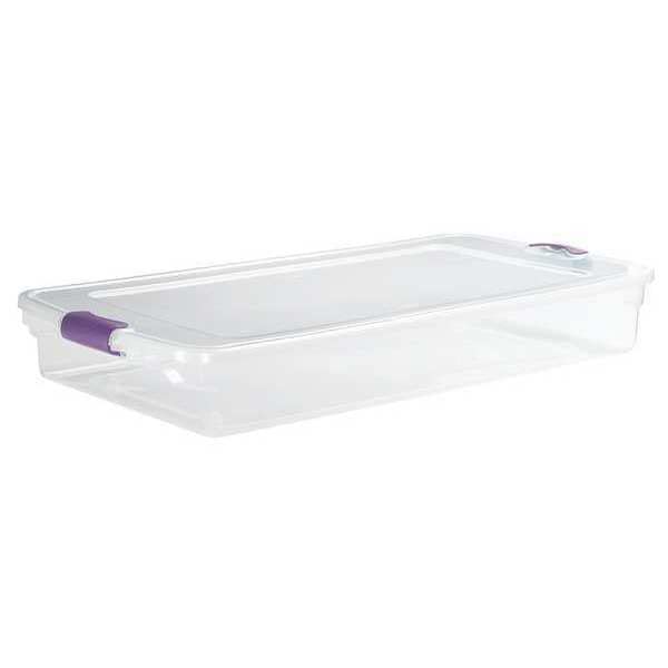 Value Brand, 3470GRPRCL.04, Storage Tote, Polypropylene, Clear, 60 Qt.
