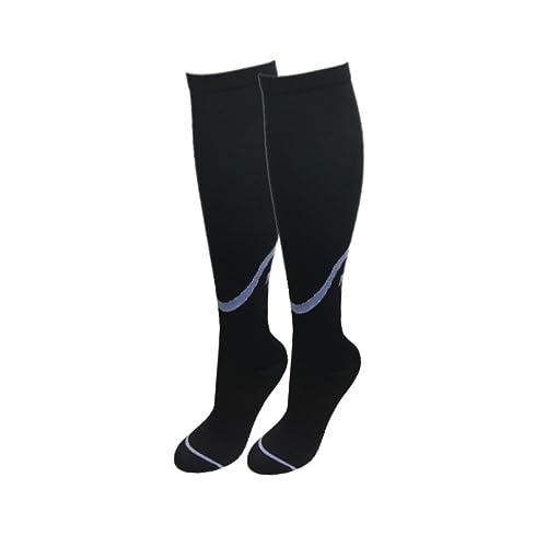 Meias Compressivas Compressão Femininas 3/4 Selene Academia Treino Corrida (34-39, Preto)