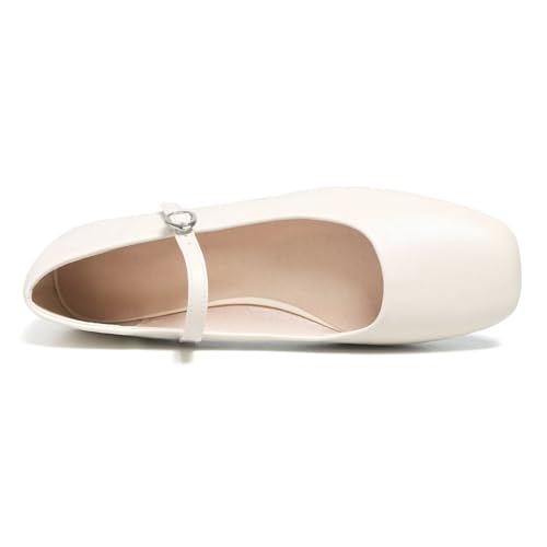 Image of LUXINYU Women's Slip on Flats,Classy Round Toe Solid Classic Mary Jane Ballet Dance Shoes Soft Comfortable PU Flat Shoes