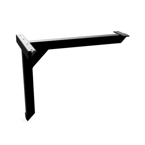 Glownary Cantilever Metal Table Bracket, Black Powder-Coated, 26.5 x 16.25 x 20 Inches, Wall-Mount for Restaurant Booth Seating