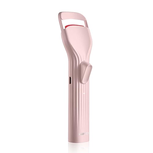 Recourbe-cils chauffant avec coussinet innovant en silicone rose HEBECA