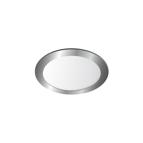 Downlight LED rond 18W 3000K alu : spot encastrable plafond maison et bureau