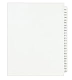 Avery Legal Dividers, Standard Collated Sets, Letter Size, Side Tabs, 401-425 Tab Set (01346)