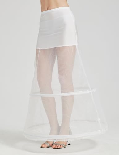 Image of BEAUTELICATE A-line Full Gown Floor-Length Bridal Dress Gown Slip Petticoat