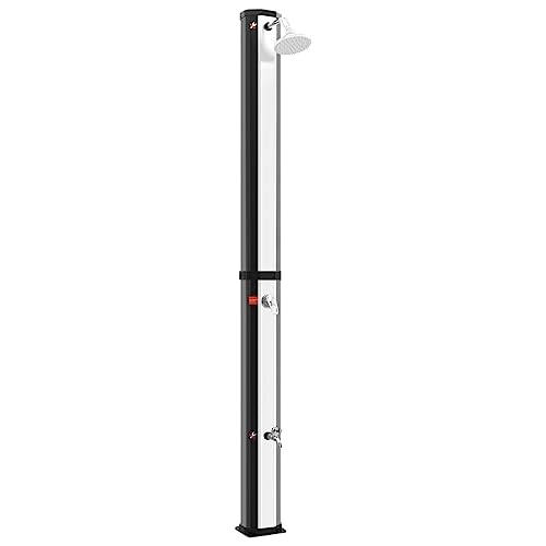 Genérico Ducha Solar Exterior con rociador y Grifo 35 L Casa y jardín,Piscina y SPA,Accesorios para Piscinas y SPA Plateado 10,35kg