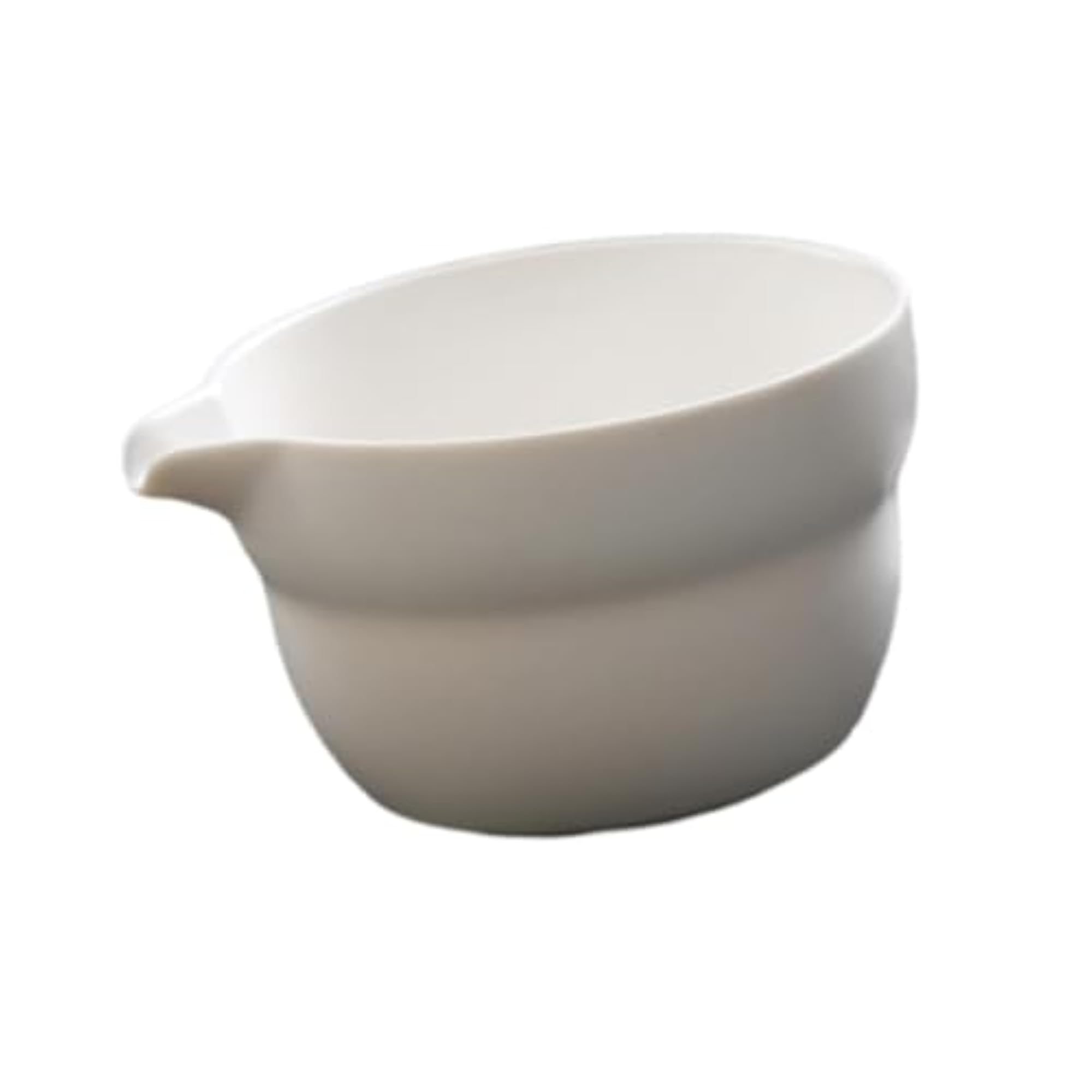 Traditional Matcha Bowl with Pouring Spout, White