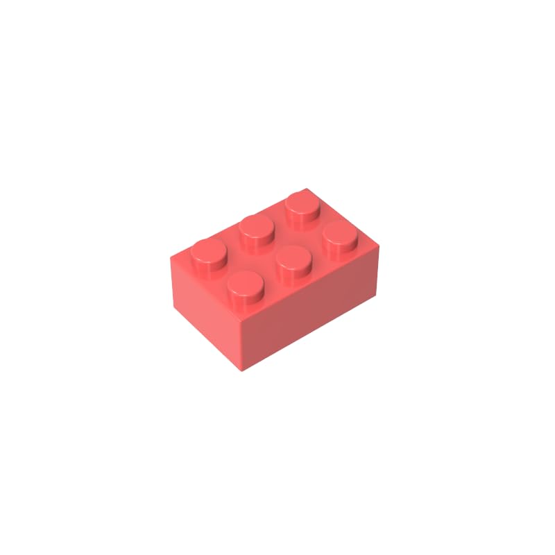 Gobricks 3002 Basic Bricks Brick 2x3 50 Pieces GDS-541 Compatible with Lego Building Blocks Color:Neon Orange โ image 1