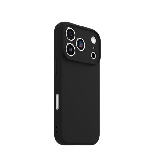 Image of OtterBox iPhone 17 Pro Figura Series Case - Black - Aesthetic, Silicone Phone Cases, Protective Minimalist Design, MagSafe iPhone Case with Camera Protection