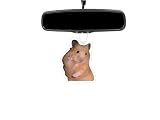 Cute Hamster Peace Sign Meme Funny Hanging Air Freshener Car Decor Lavender Scented