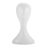 Female Plastic Mannequin Head Model Wig Hair Display Stand for Styling Making Display Holder with Jack for Wigs, Hat, Mask, Headdress, Necklace (White)