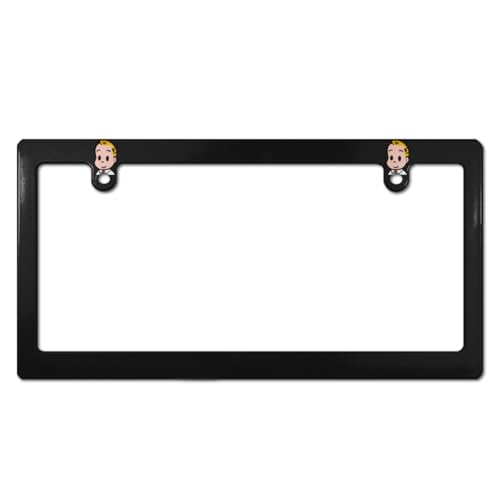 オサムグッズ ナンバープレート フレーム ナンバーフレーム 普通車 軽自動車適用 装飾ボーダー タグ装飾 耐久性 カーアクセサリー 錆びにくい おしゃれ ?り物