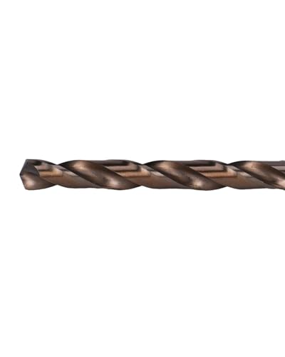 Image of Century Drill & Tool 26818 Cobalt Drill Bit, 9 /32 inch, Pro Pack of 3 | Straight shank, 4-1 /4 inch overall length, 135 point, cuts stainless steel, hard metals & metal