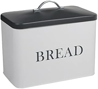 Extra Large Bread Bin White & Grey Bread Loaf...,