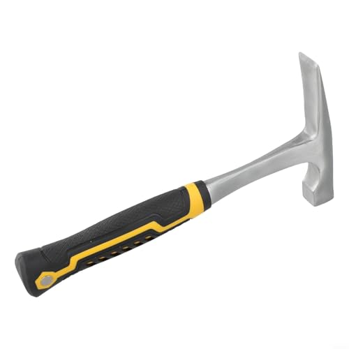 Marteau minier à tête plate et pointue pour géologues et professionnels de la construction extérieure (B)