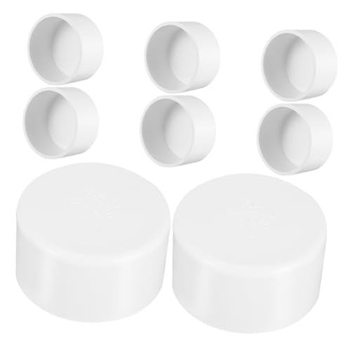 Alipis Pvc Pipe End Cap Set 8 Pieces Sprinkler Plug Socket Fittings Diy Pvc Pipe Cap Construction Easy Install