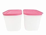 spülmaschinenfest TUPPERWARE Gefrier-Behälter 1,1L pink-weiß hoch G35 (2) Eis-Kristall Eiskristall