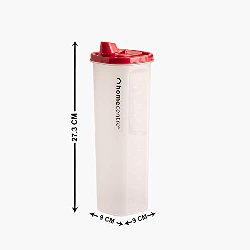 Image of Home Centre |Corsica Ooze Set of 2 Polypropylene Oil Containers - 1L|Oil and Spice|Kitchenware|Oil and Vineger Servers|Transparent