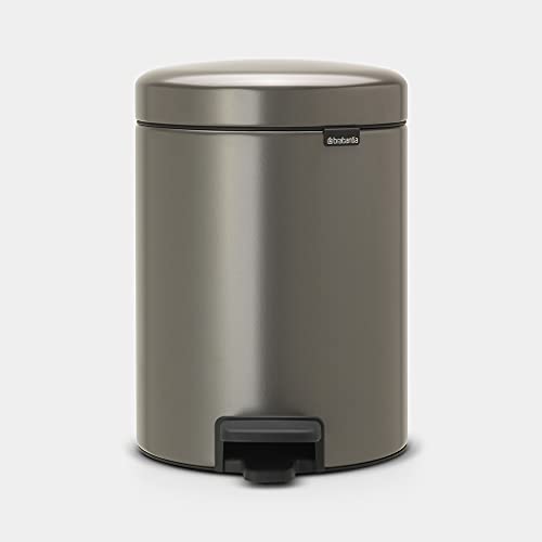 Brabantia Pedal Bin Newicon 2X 2L Platinum Recycling-Eimer für zu Hause, Mehrfarbig, einzigartig