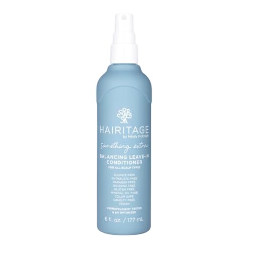 Hairitage Something Extra Anti Dandruff Balancing Leave-in Conditioner – Conditions + Calms Scalp – Nourishes + Moisturizes Hair – Improves Hair Elasticity + Manageability, 6 Fl Oz