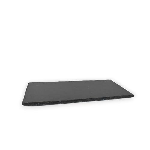 Generico Piatto Piano Rettangolare Ardesia varie dimensioni Nero Pietra Naturale da Sushi Ristorante Cucina Vassoio Tagliere Portata 30x15 cm