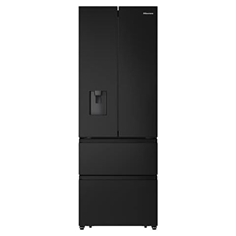 Hisense RF632N4WFE French Door Kühl-Gefrierkombination/NoFrostPlus/Inverter-Kompressor/Wasserspender/CrispZone/ 200cm/ Kühlteil 336 l/Gefrierteil 149 l/ 38 dB/ 295 kWh/Jahr/schwarz Cover