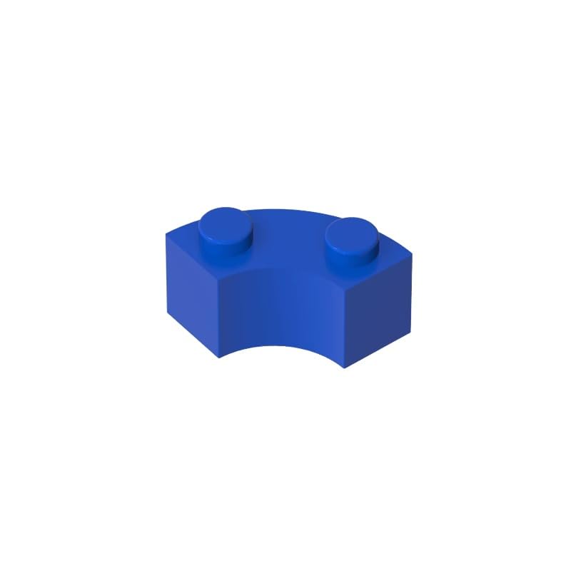 XYEIUGO 85080 Round Brick Round Corner 2x2 Macaroni, Blue, 50 PCS โ image 1