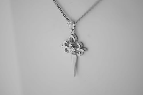 Pendentif en argent 925 cadeau idéal croix coquille Saint-Jacques - 4