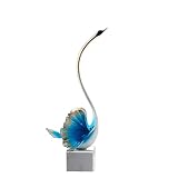 KIZQYN Figurine Ornement de Statue d'animal Sculpture de Cygne Ornements en Alliage décorations de Bureau à la Maison for Salon Table Basse Bureau vestiaire Sculpture (Color : Blauw, Size : L)