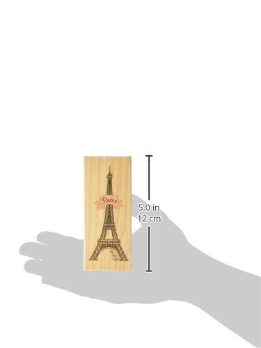 Inkadinkado Eiffel Tower Paris Wood Stamp For Arts And Crafts, 4.75'' W X 2'' L #TOP2