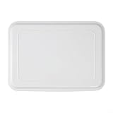 Vibsky Rechteckiges Serviertablett für Lebensmittel, rutschfeste Kunststoffplatte, Melamin-Material, leicht und hitzebeständig (-20º bis +110º), leicht zu reinigen