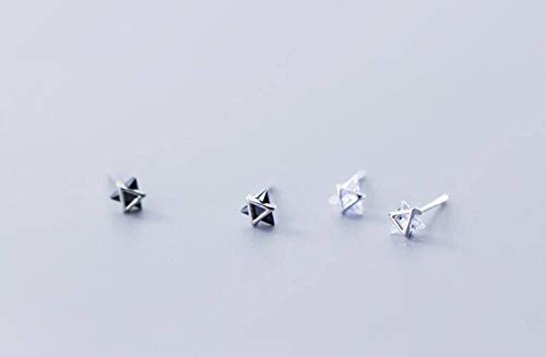 Boucles d'oreilles S925 triangle diamant géométrique blanc précieux