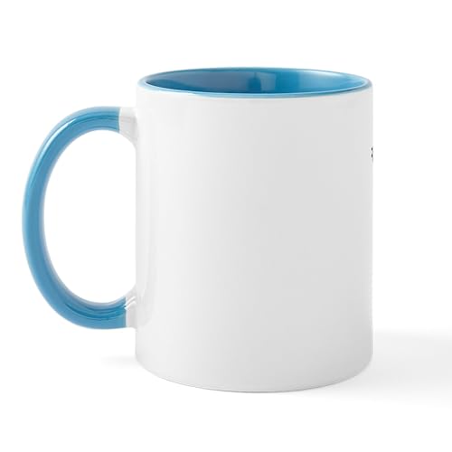 Taza de cerámica 11 oz Blanco/Interior azul miniatura 2