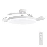 3NOD CONCEPT OVA Ventilador de Techo con Luz, Blanco